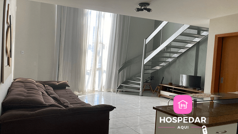 Saint Sebastian Flat 306 - Com Hidro! até 3 pessoas, Duplex,